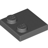 Lego destička 2x2 se dvěma study na kraji, tmavě modro šedá (6309059)